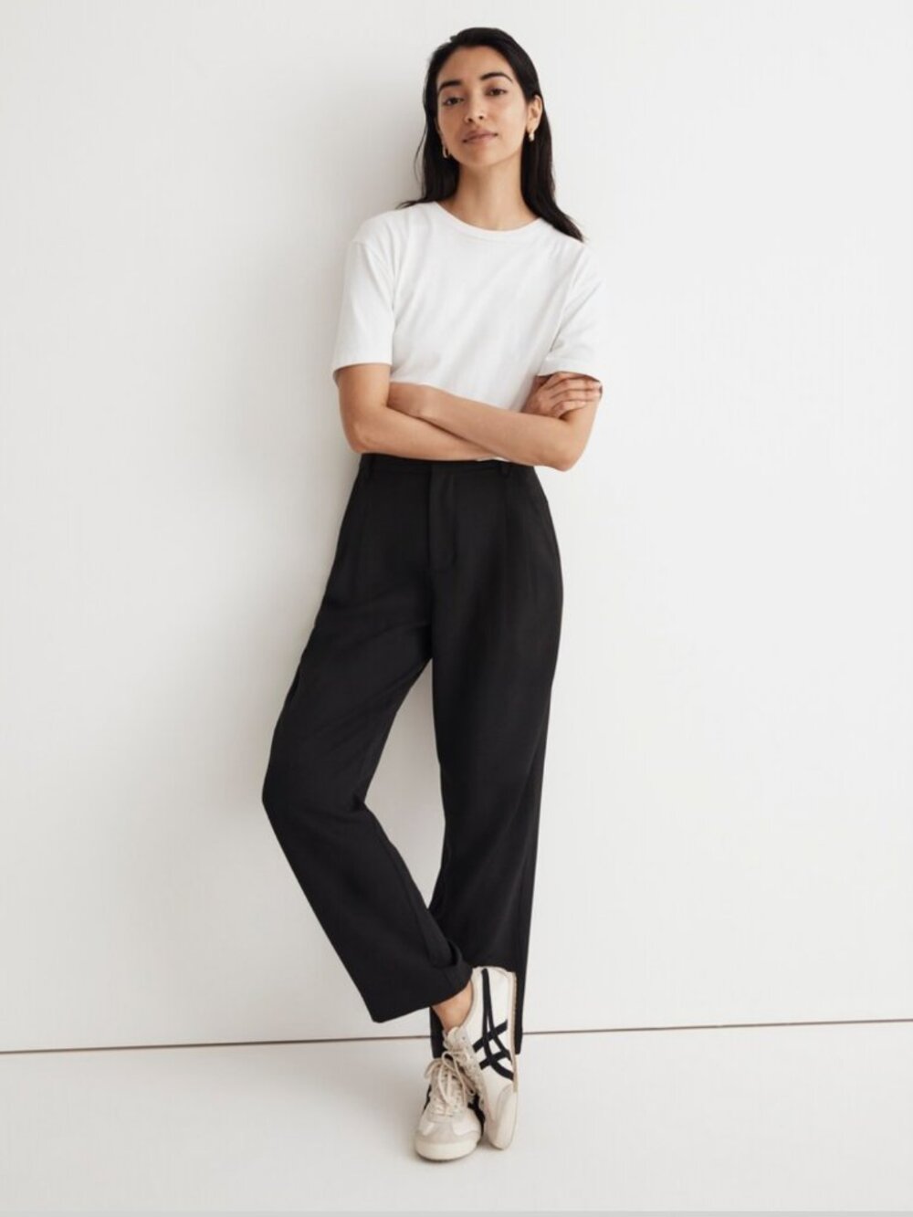 NWT Madewell Pleated Tapered-Leg Pants in Easygoing Crepe Size 8 Petite